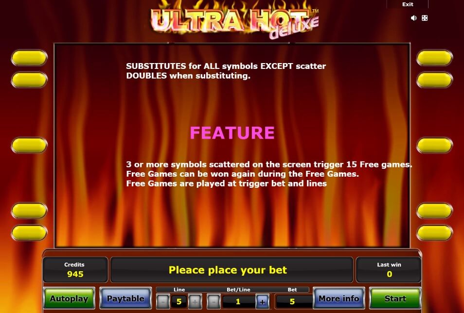 GREENTUBE ULTRA HOT DELUXE ONLINE SLOT SPECIAL FEATURES